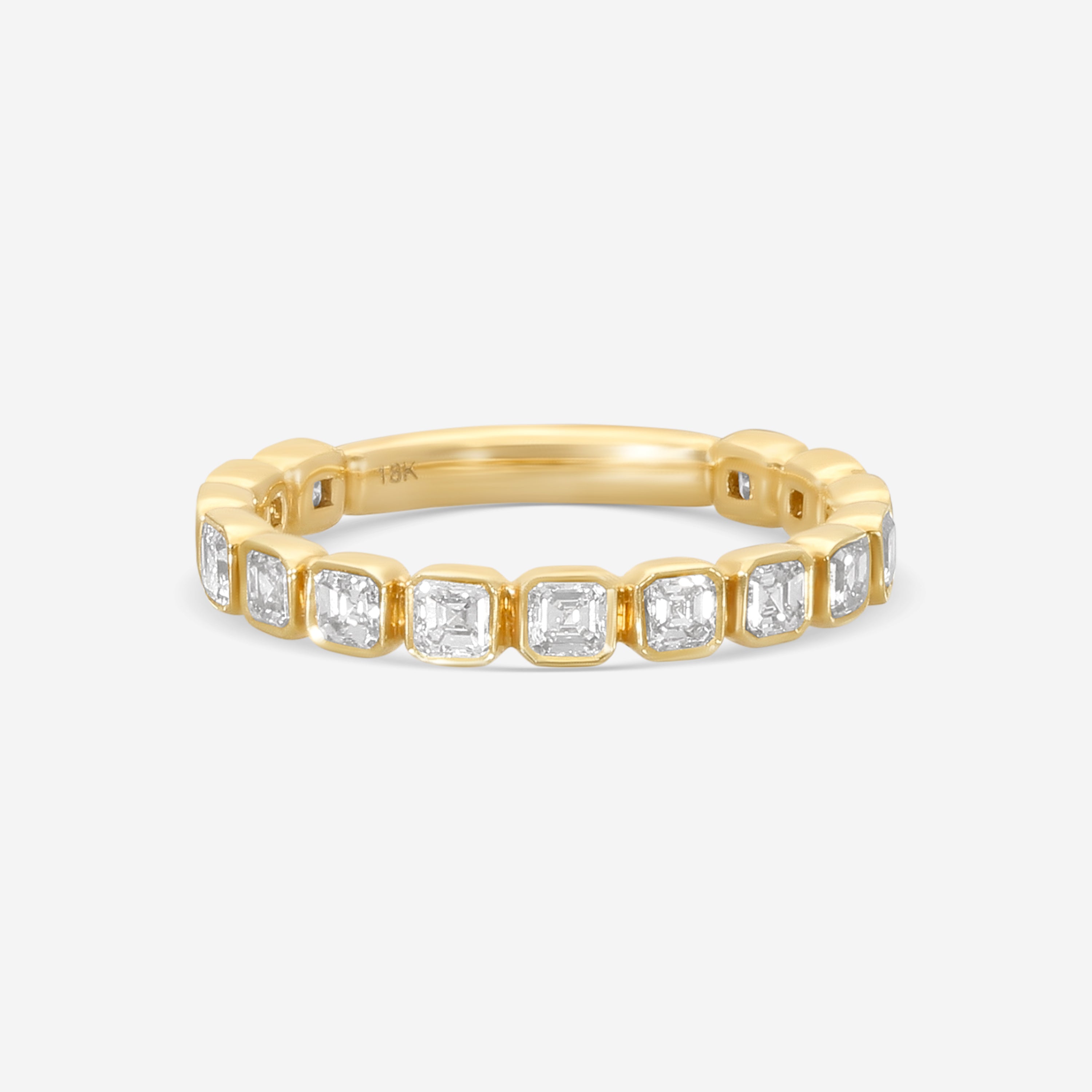 Ina Mar 18K Yellow Gold Asscher Cut Diamond Band Ring Sz. 7 KR107220YZ-G