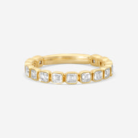Ina Mar 18K Yellow Gold Asscher Cut Diamond Band Ring Sz. 7 KR107220YZ-G