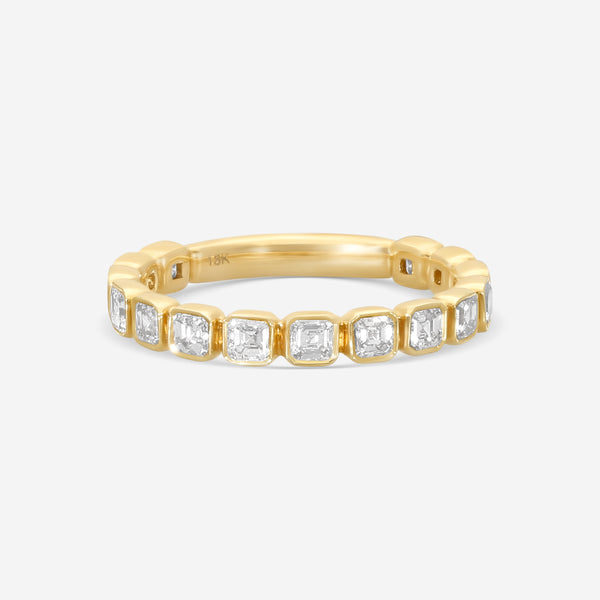 Ina Mar 18K Yellow Gold Asscher Cut Diamond Band Ring Sz. 7 KR107220YZ-G