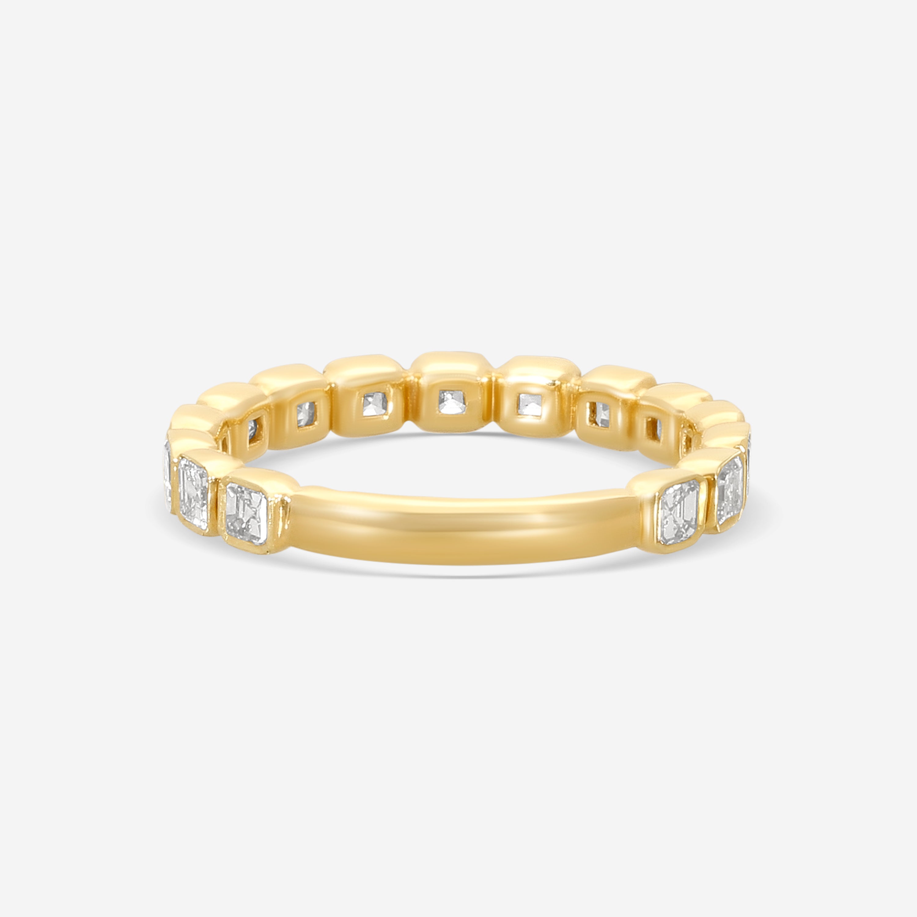 Ina Mar 18K Yellow Gold Asscher Cut Diamond Band Ring Sz. 7 KR107220YZ-G
