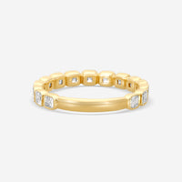 Ina Mar 18K Yellow Gold Asscher Cut Diamond Band Ring Sz. 7 KR107220YZ-G