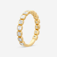 Ina Mar 18K Yellow Gold Asscher Cut Diamond Band Ring Sz. 7 KR107220YZ-G