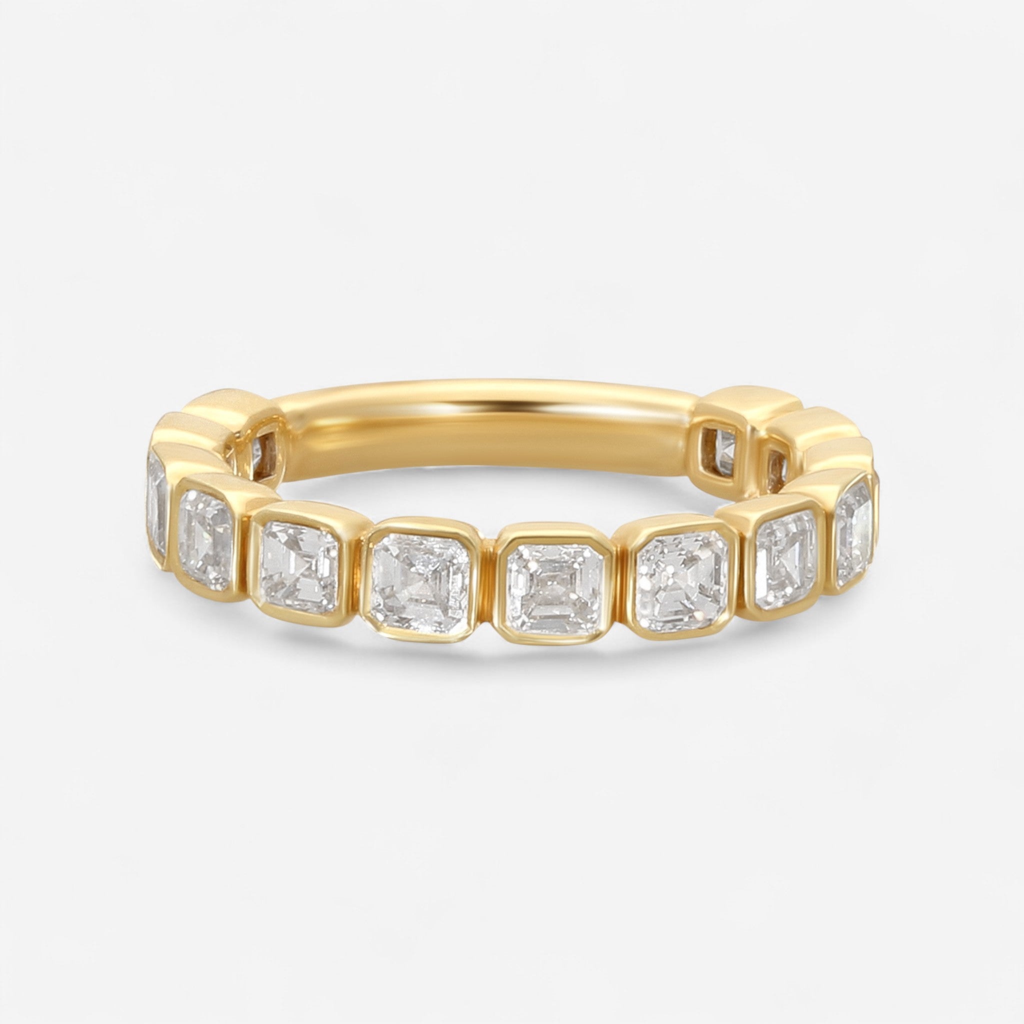 Ina Mar 18K Yellow Gold Asscher Cut Diamond Band Ring Sz. 7 KR107224YZ-G