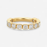 Ina Mar 18K Yellow Gold Asscher Cut Diamond Band Ring Sz. 7 KR107224YZ-G