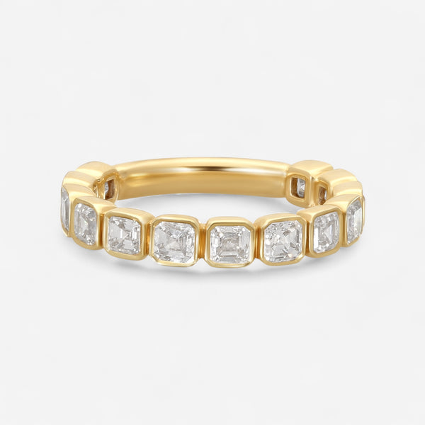Ina Mar 18K Yellow Gold Asscher Cut Diamond Band Ring Sz. 7 KR107224YZ-G