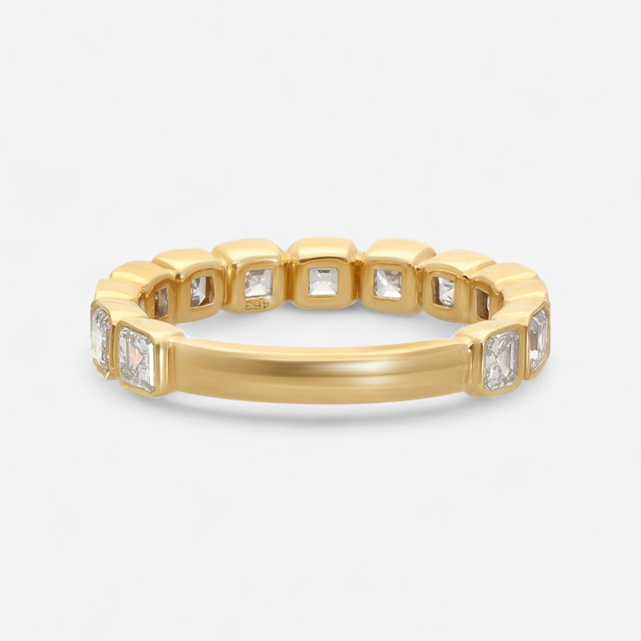 Ina Mar 18K Yellow Gold Asscher Cut Diamond Band Ring Sz. 7 KR107224YZ-G