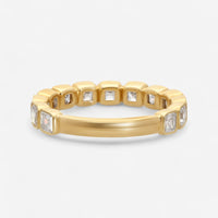 Ina Mar 18K Yellow Gold Asscher Cut Diamond Band Ring Sz. 7 KR107224YZ-G