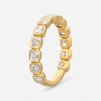 Ina Mar 18K Yellow Gold Asscher Cut Diamond Band Ring Sz. 7 KR107224YZ-G