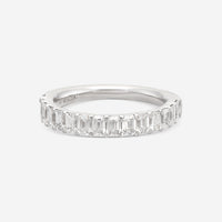 Ina Mar 14K White Gold Emerald Cut Diamond Band Ring Sz. 7 KR107552Q-G