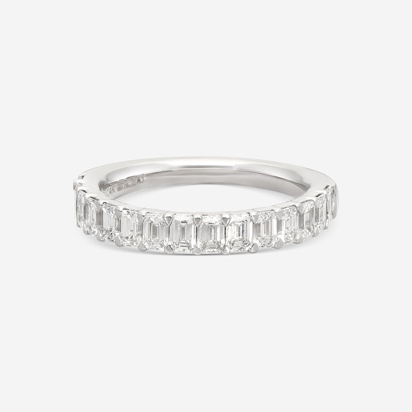 Ina Mar 14K White Gold Emerald Cut Diamond Band Ring Sz. 7 KR107552Q-G