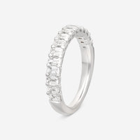 Ina Mar 14K White Gold Emerald Cut Diamond Band Ring Sz. 7 KR107552Q-G