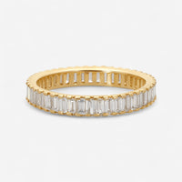 Ina Mar 14K Yellow Gold Diamond Baguette Cut Band Ring Sz. 6.5 KR109185