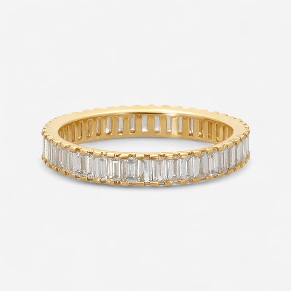 Ina Mar 14K Yellow Gold Diamond Baguette Cut Band Ring Sz. 6.5 KR109185