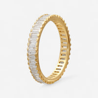 Ina Mar 14K Yellow Gold Diamond Baguette Cut Band Ring Sz. 6.5 KR109185