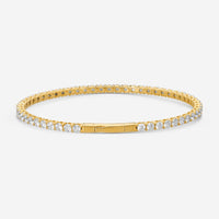 Ina Mar 14K Yellow Gold Diamond Tennis Bangle Flex Bracelet B1100E-FY-500F - THE SOLIST