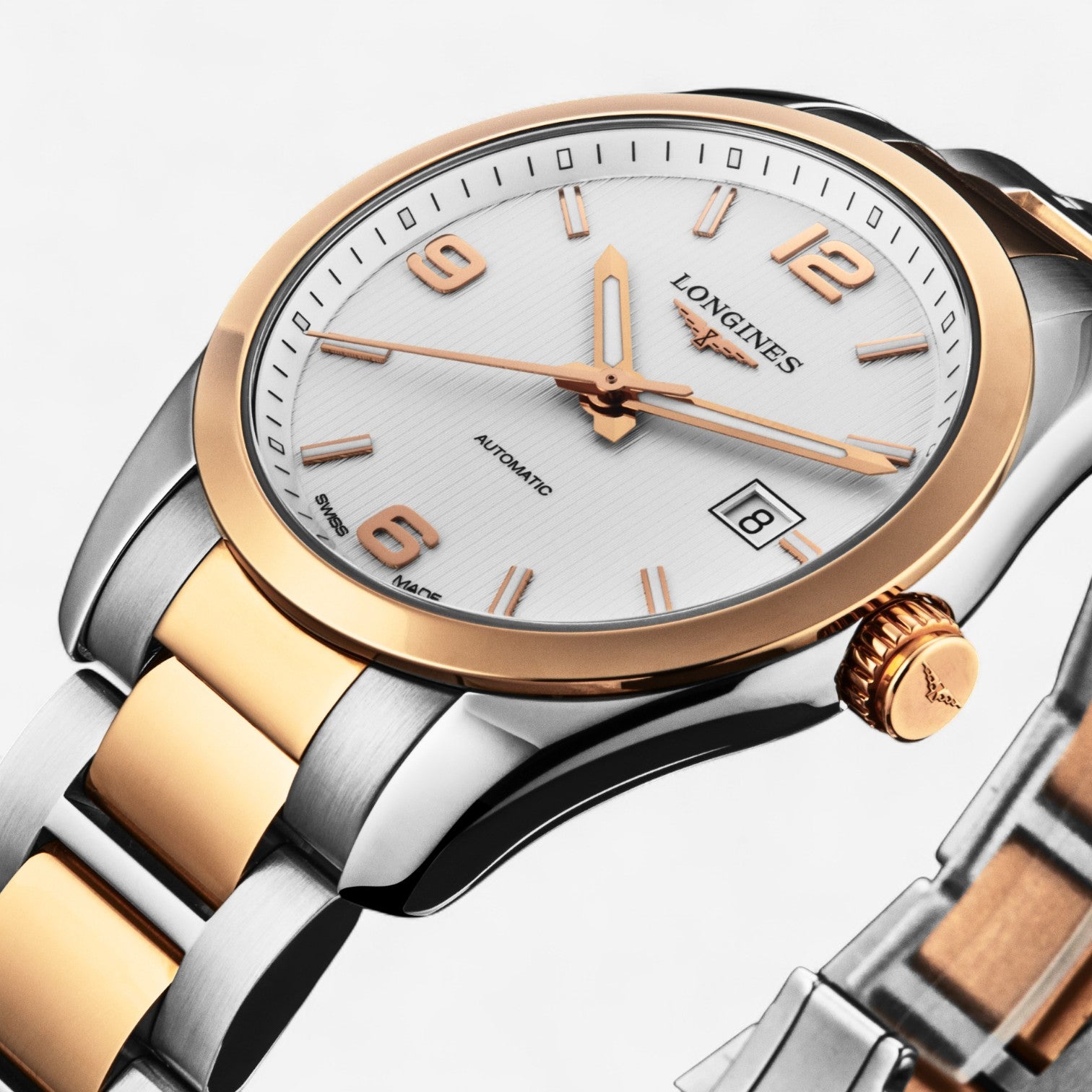 Longines Conquest Classic 18K Rose Gold & Steel Automatic Men's Watch L27855767