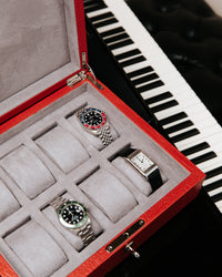 Rapport Brompton Red Leather Eight Watch Box L267 - THE SOLIST