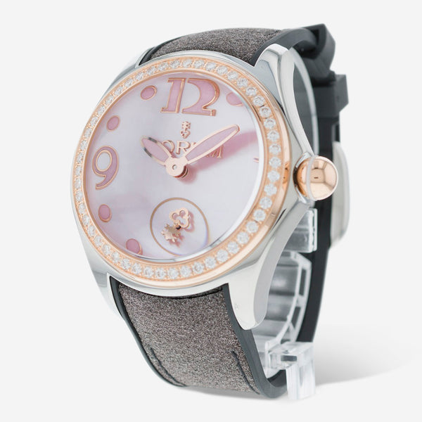 Corum Bubble Stainless Steel/18K Rose Gold 42mm Diamond Automatic Unisex Watch L295/04494