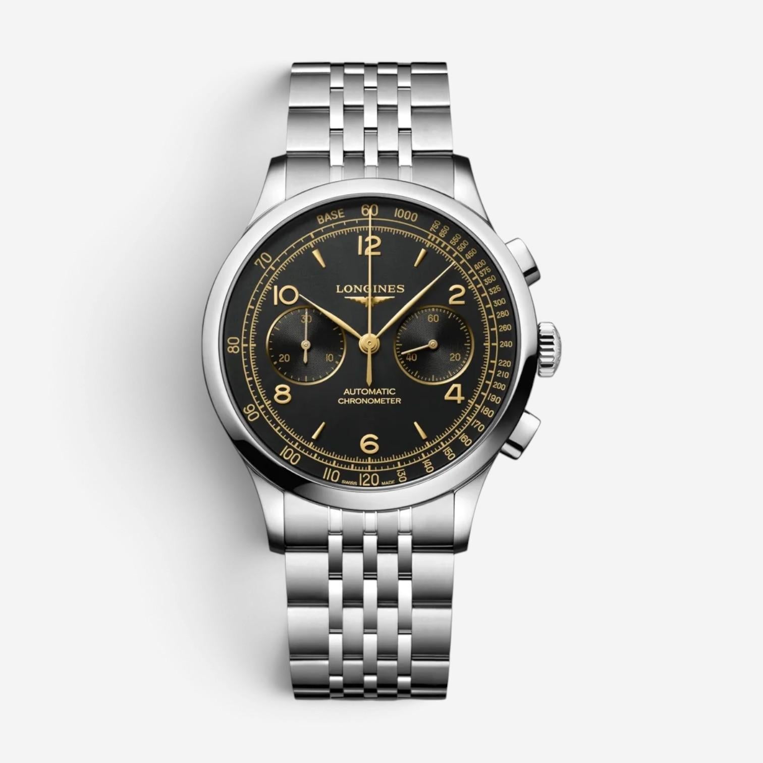 Longines Record Chronograph Stainless Steel Automatic Men's Watch L2.921.4.56.6