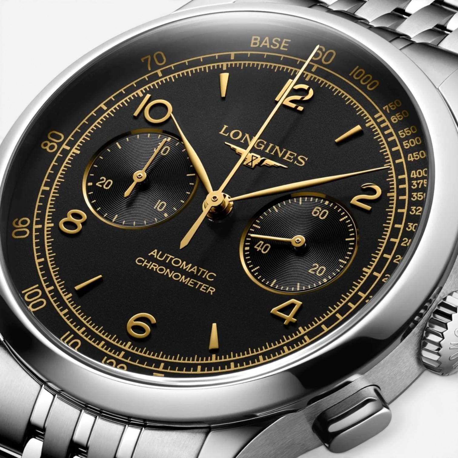 Longines Record Chronograph Stainless Steel Automatic Men's Watch L2.921.4.56.6