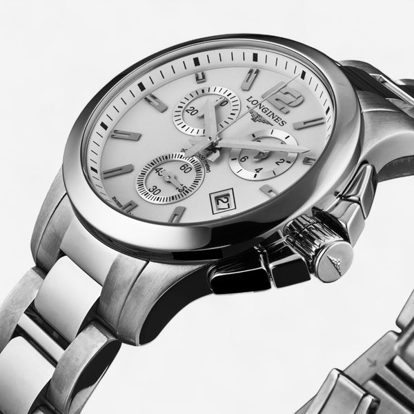 Longines Conquest Stainless Steel Quartz Ladies Watch L3.379.4.16.6