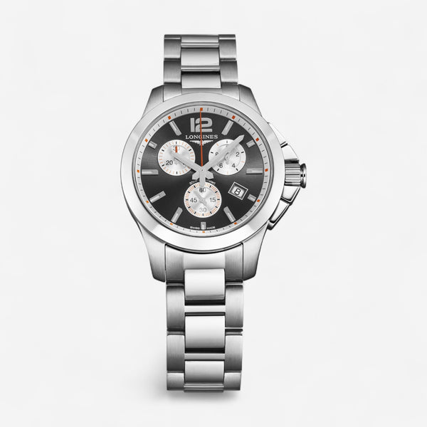 LONGINES Conquest L3.379.4 Chronograph gray Dial Quartz Men\'s Watc CONQUEST CHRONOGRAPH | Ø 42.00 mm, Silver Matt With Green  main image 4