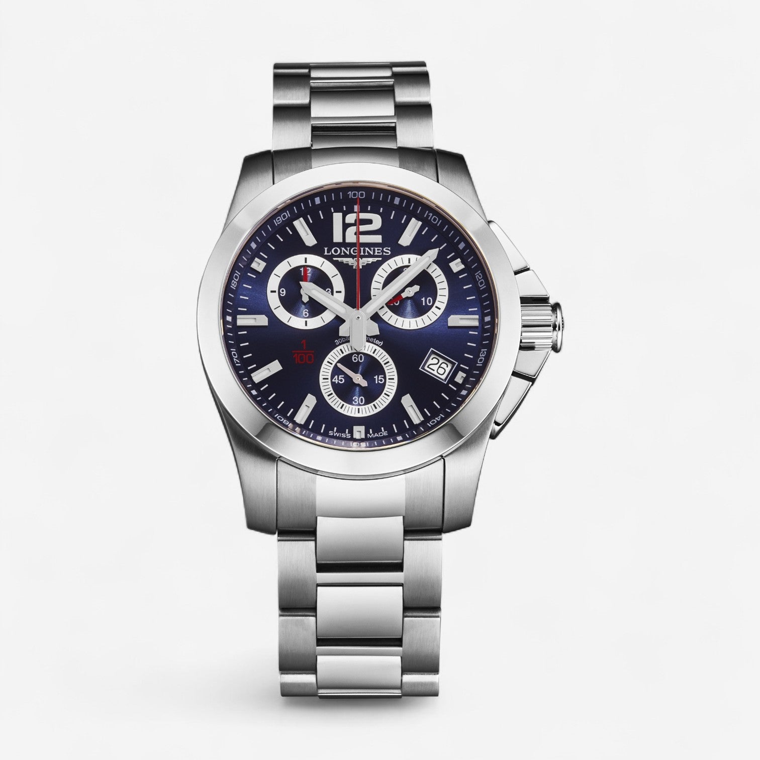 Longines Conquest Stainless Steel Quartz Men’s Watch L3.700.4.96.6