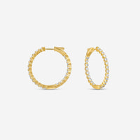 Ina Mar 14K Yellow Gold Diamond Shared Prong Hoop Earrings E1183B-FY-200F - THE SOLIST