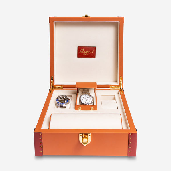 Rapport London Kensington Leather Six-Watch Box L3