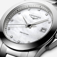 Longines Conquest Stainless Steel Diamond Quartz Ladies Watch L3.376.4.87.6
