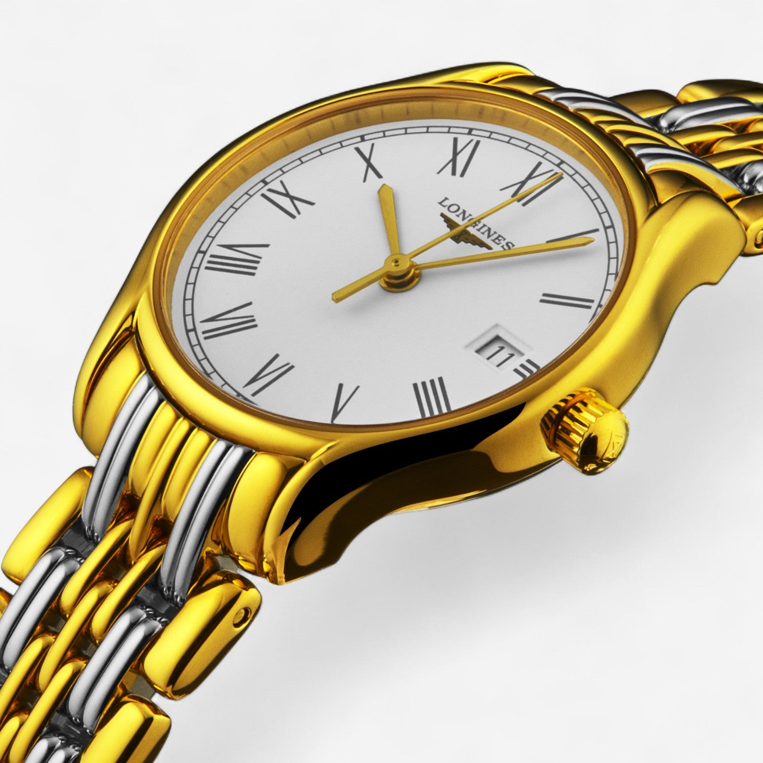 Longines Lyre Stainless Steel & 18K Yellow Gold Quartz Ladies Watch L4.259.2.11.7