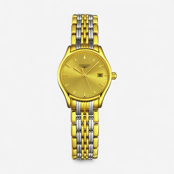 Longines Lyre Stainless Steel & 18K Yellow Gold Quartz Ladies Watch L4