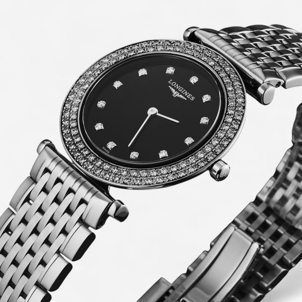 Longines La Grande Stainless Steel Diamond Quartz Ladies Watch L4.308.0.57.6