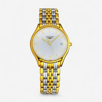 Longines Lyre Stainless Steel & 18K Yellow Gold Quartz Ladies Watch L4.759.2.12.7