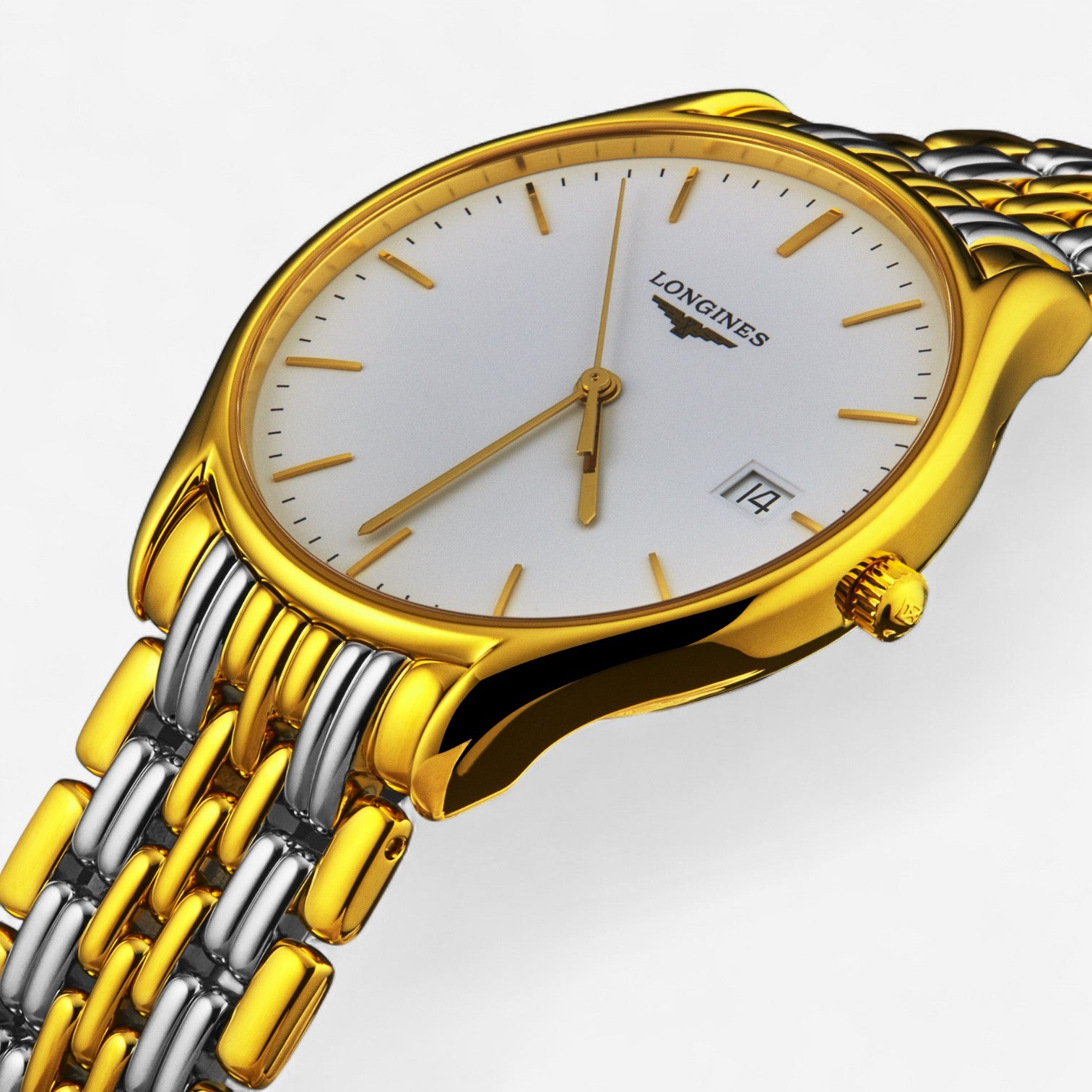 Longines Lyre Stainless Steel & 18K Yellow Gold Quartz Ladies Watch L4.759.2.12.7
