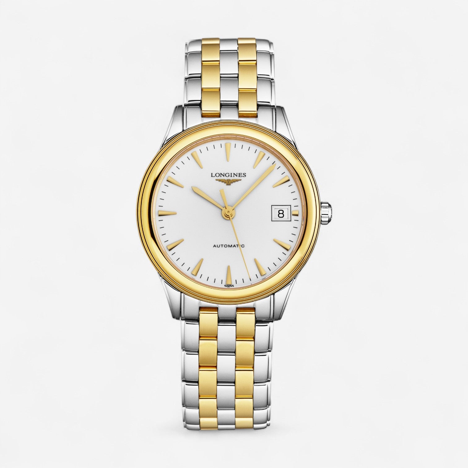 Longines Flagship Stainless Steel & 18K Yellow Gold Automatic Ladies Watch L4.774.3.22.7