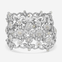 Diana M. Jewels 18K White Gold Diamond Flower Bracelet LB597-15