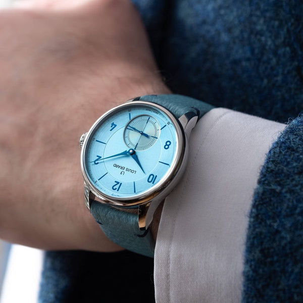 Louis Erard Excellence Petite Seconde Bleu Glacier Stainless Steel Automatic Men’s Watch 34248AA08.BVA141 - THE SOLIST