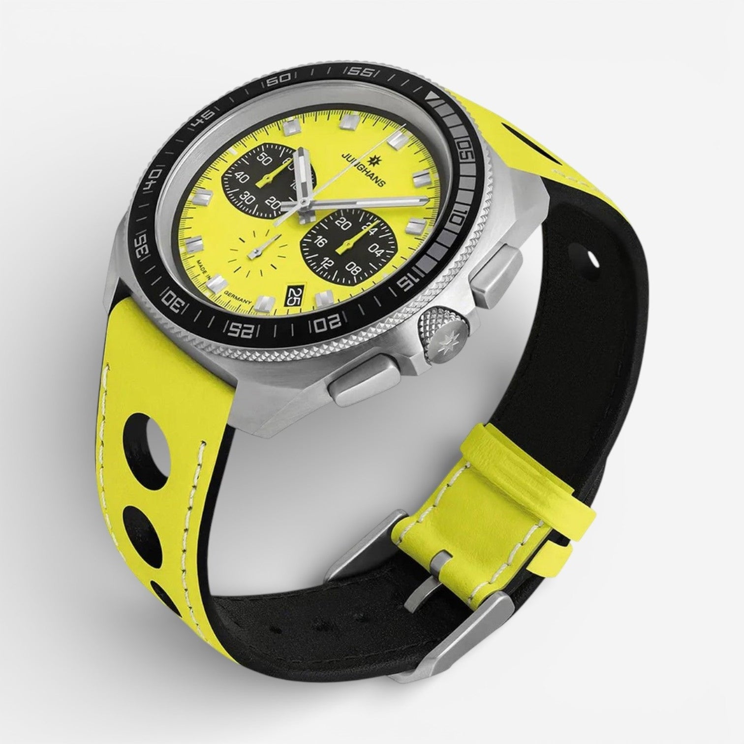 Junghans 1972 Chronoscope FIS Lemon Stainless Steel Limited Edition Quartz Men's Watch 41/4369.00