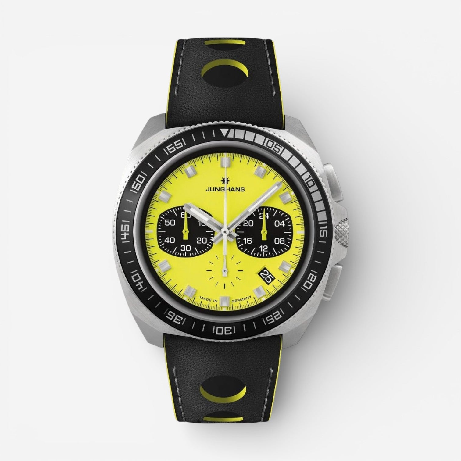 Junghans 1972 Chronoscope FIS Lemon Stainless Steel Limited Edition Quartz Men's Watch 41/4369.00