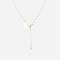 Mattia Cielo Ghiaccio 18K Rose Gold Diamond Lariat Necklace LJWG226
