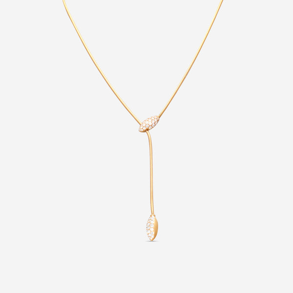 Mattia Cielo Ghiaccio 18K Rose Gold Diamond Lariat Necklace LJWG226