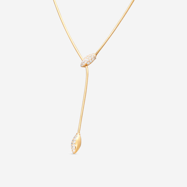 Mattia Cielo Ghiaccio 18K Rose Gold Diamond Lariat Necklace LJWG226