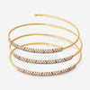Mattia Cielo Rugiada Pave 18K Rose Gold & Titanium Champagne Diamond Wrap Bracelet LJWR194-BM