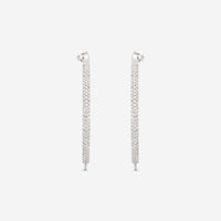 Mattia Cielo Rugiada Pave 18K White Gold & Titanium Diamond Hoop Earrings LJWR225-W