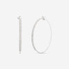 Mattia Cielo Rugiada Pave 18K White Gold & Titanium Diamond Hoop Earrings LJWR225-W