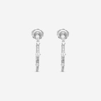 Mattia Cielo Rugiada Diamanti 18K White Gold & Titanium Diamond Hoop Earrings LJWR263-W