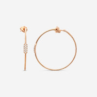 Mattia Cielo Rugiada Pave 18K Rose Gold & Titanium Diamond Hoop Earrings LJWR302E-P
