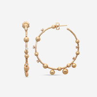 Mattia Cielo Rugiada Gocce 18K Rose Gold & Titanium Diamond Hoop Earrings LJWR303-P