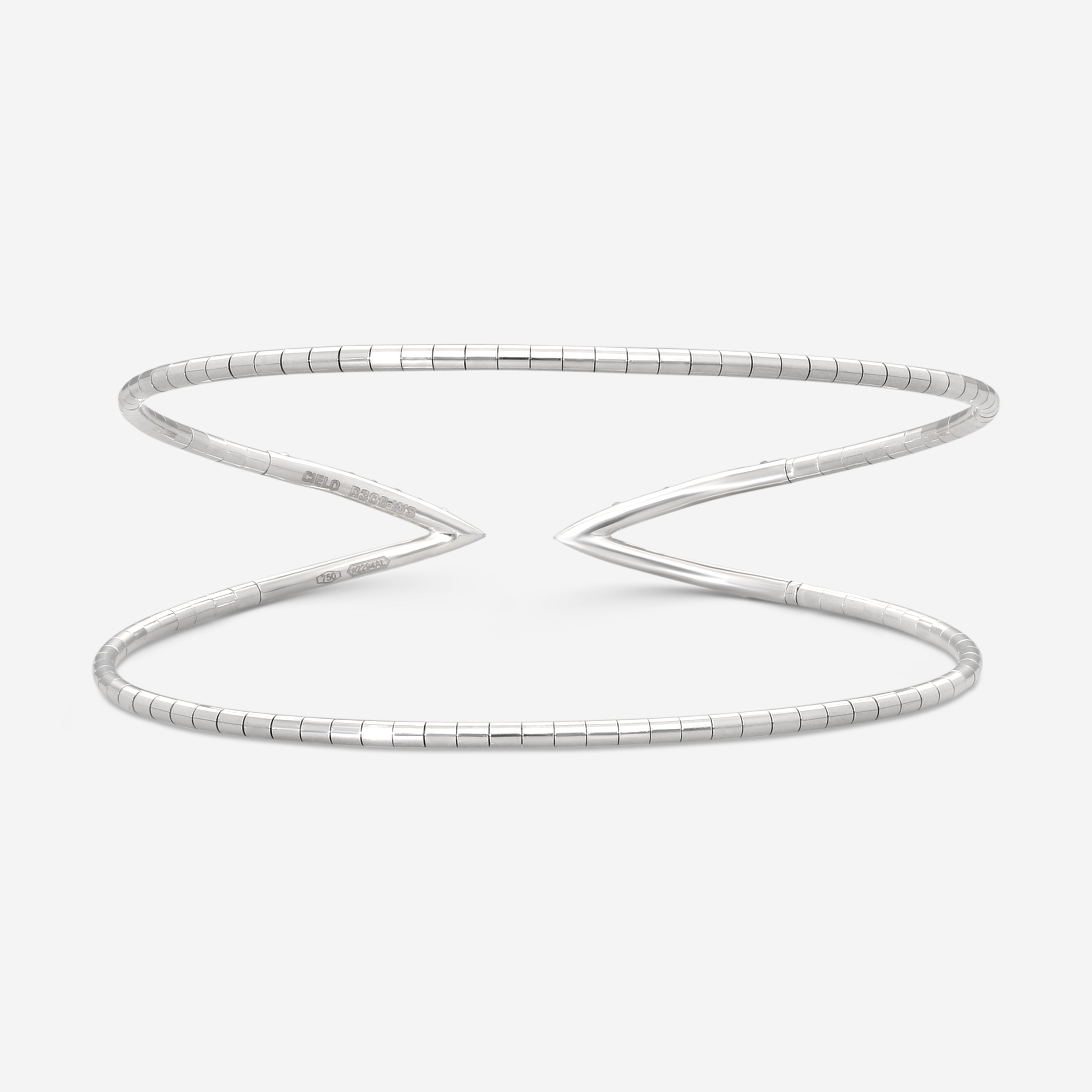 Mattia Cielo Rugiada Tennis 18K White Gold & Titanium Diamond Bracelet LJWR306-WS